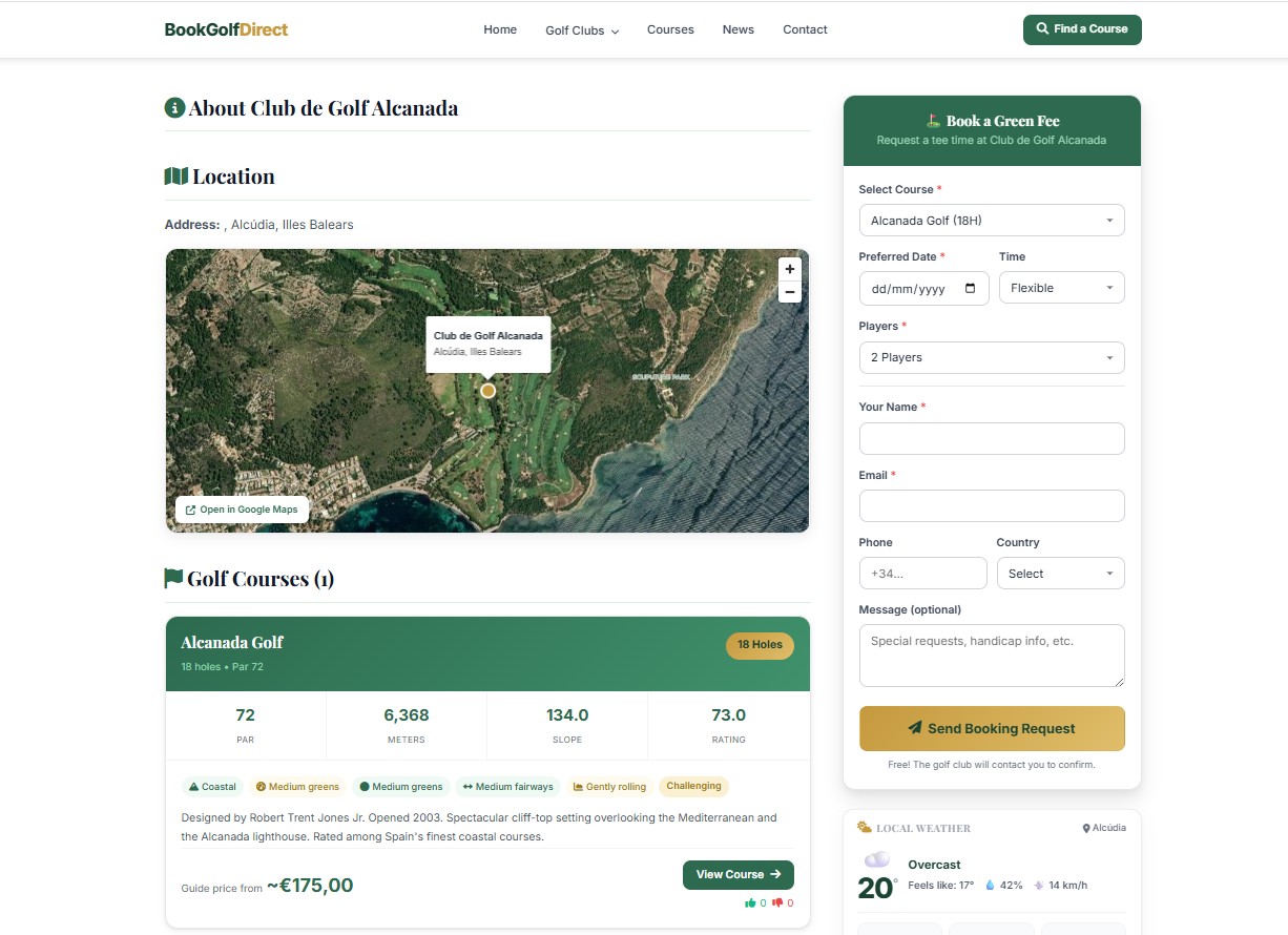 Website form and content detail screenshot