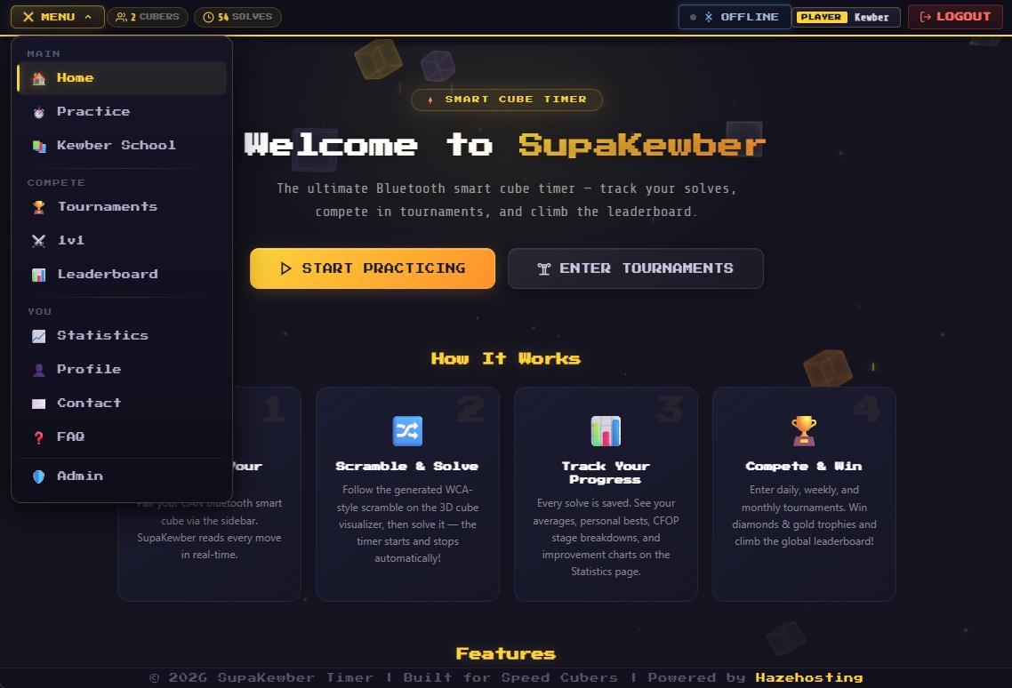 SupaKewber interface screenshot